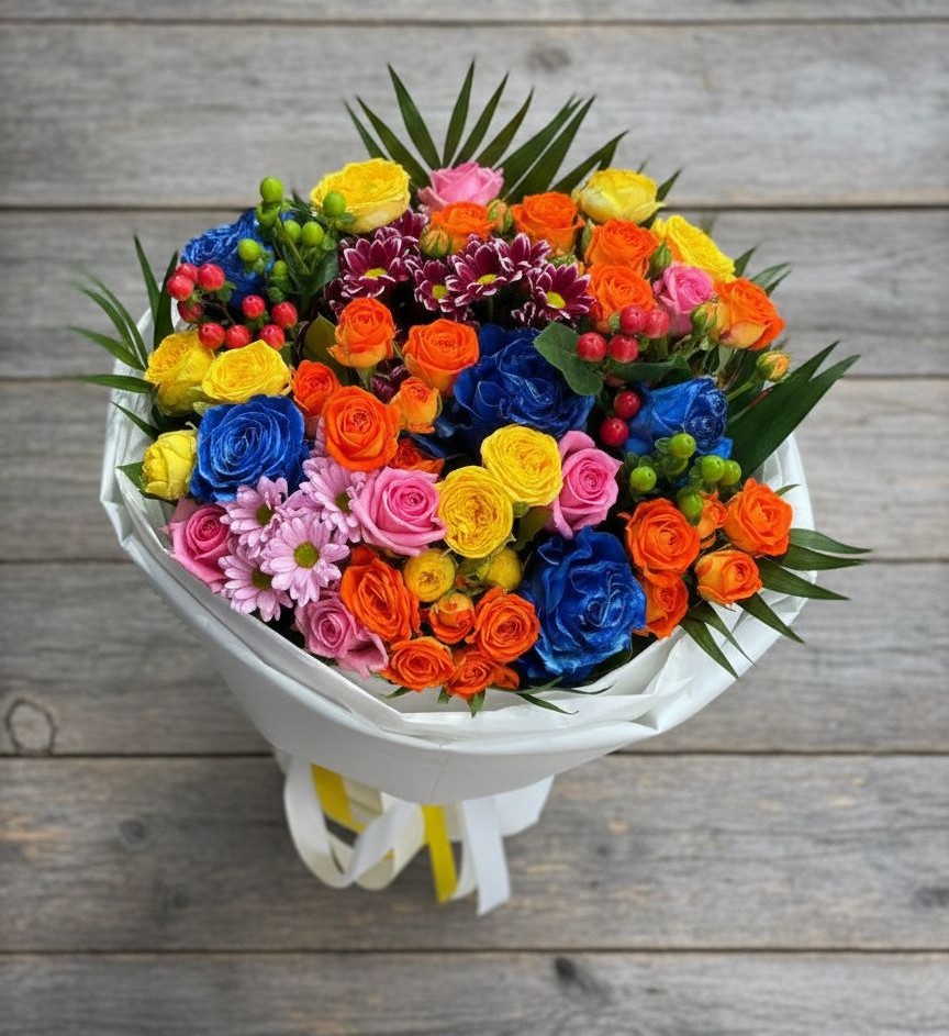 Букет цветов из: Розы и Хризантемы в Туймазы