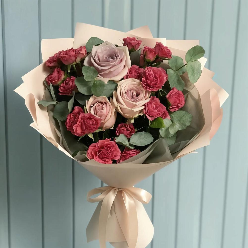 Букет цветов из: Гвоздики и Розы в Туймазы