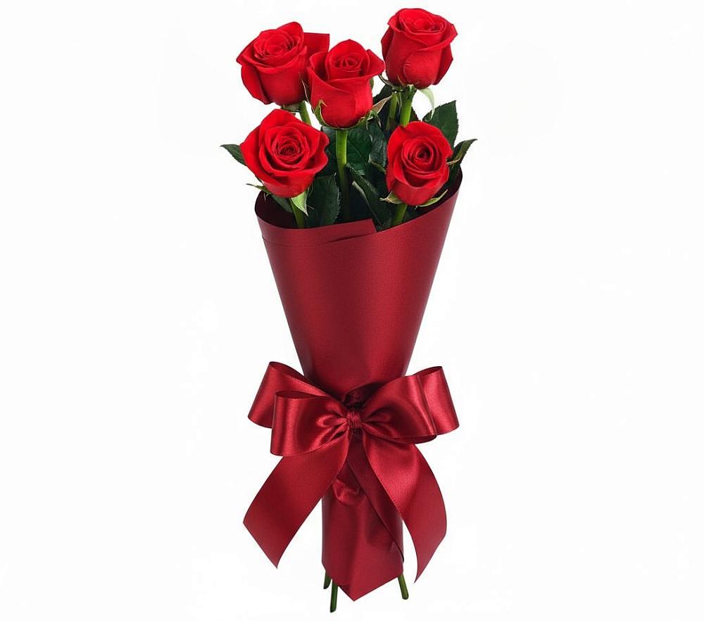Букет 5 Красных роз Эдлесс Лав в Туймазы
