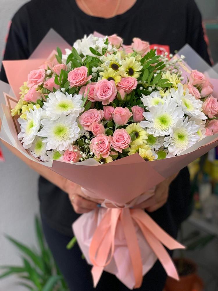 Букет цветов из: Розы и Хризантемы в Туймазы