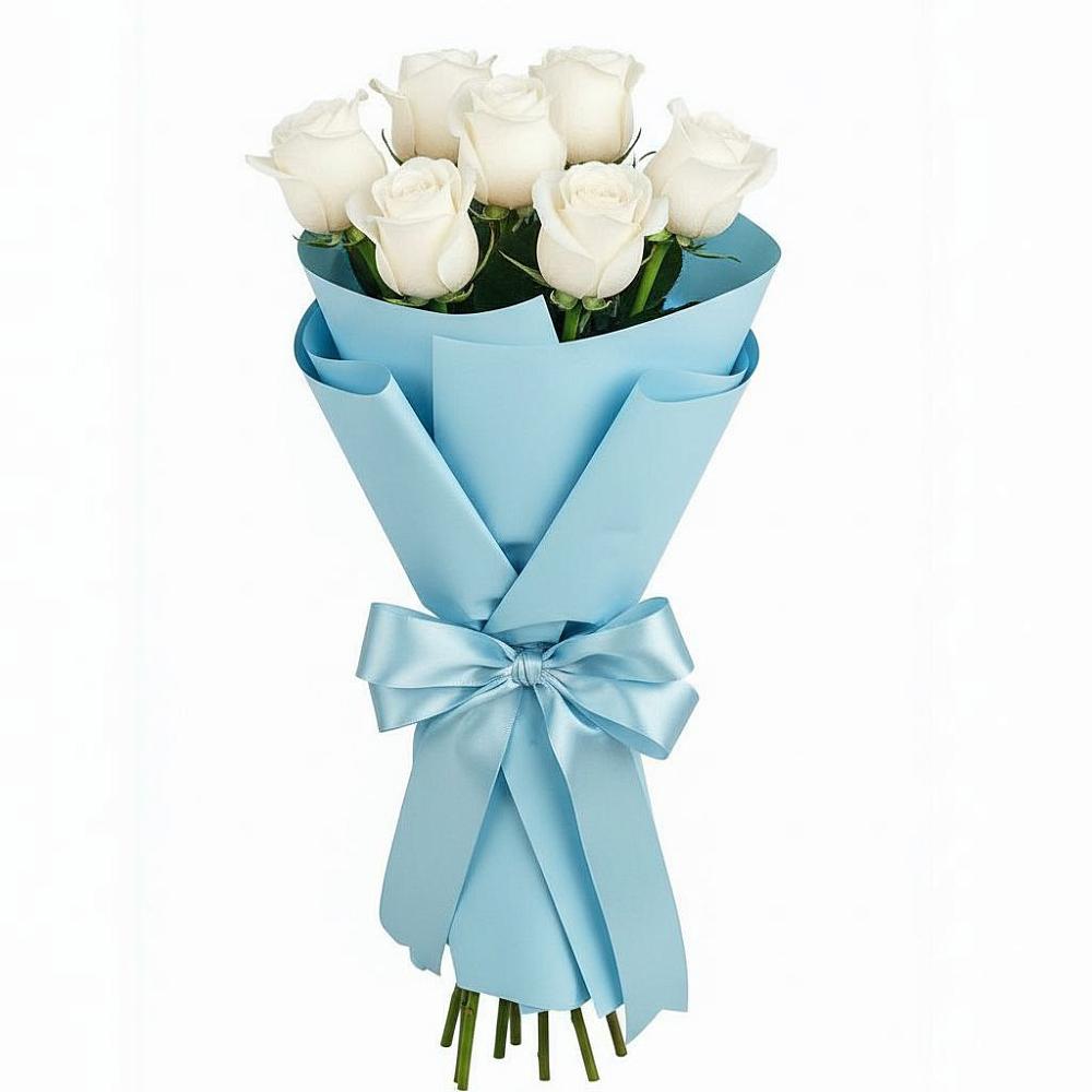 Букет 7 белых роз Проуд в Туймазы