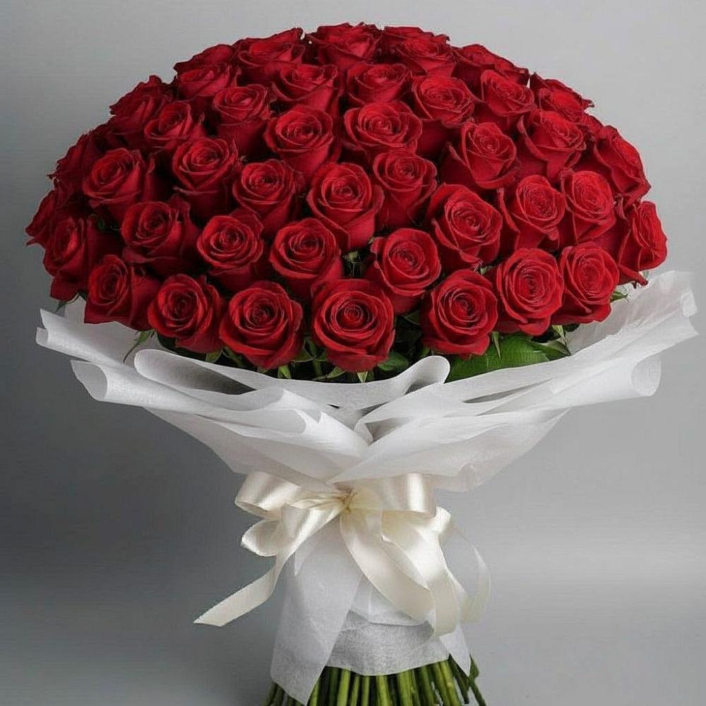 Букет 101 Красная роза Блэк Мэджик в Туймазы