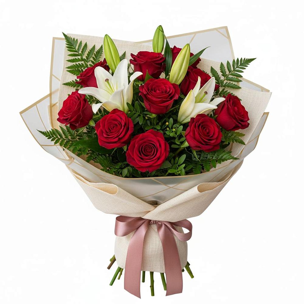 Букет цветов из: Лилии и Розы в Туймазы