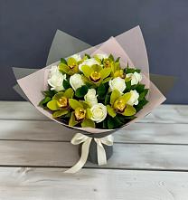 Букет цветов из:  Орхидеи и Розы в Туймазы