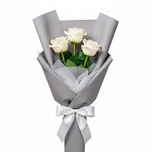 Букет 3 белые розы в Туймазы