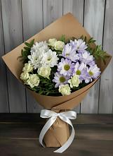 Букет цветов из:  Хризантемы и Розы в Туймазы