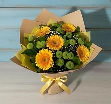 Букет цветов из:  Герберы и Хризантемы в Туймазы