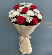 Букет цветов из:  Розы и Хризантемы в Туймазы