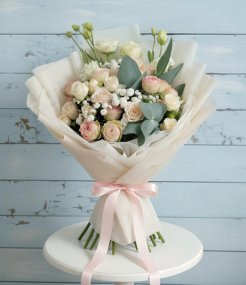 Букет цветов из: Розы и Лизиантусы в Туймазы