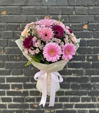 Букет цветов из:  Герберы и Хризантемы в Туймазы