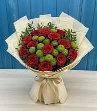 Букет цветов из:  Розы и Хризантемы в Туймазы