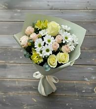 Букет цветов из:  Альстромерии, Розы и Хризантемы в Туймазы