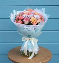 Букет цветов из:  Хризантемы и Розы в Туймазы