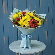 Букет цветов из:  Альстромерии и Хризантемы в Туймазы